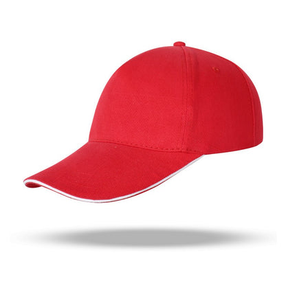 Boné de algodão casual tipo boné de bico de pato, boné de beisebol, viseira de sol, logotipo bordado personalizado