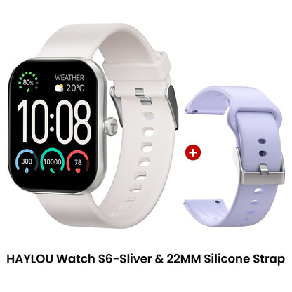Smartwatch HAYLOU Watch S6 Tela HD de 2,01" Smartwatch Chamadas de Voz Bluetooth Monitoramento Fitness à Prova D'Água IP68