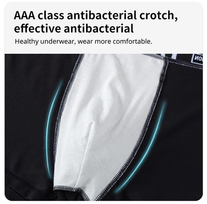 4/10 Piece Men's Black Fashionable Sexy Simple Underwear Boxer Shorts Plus Size Comfortable Versatile Casual Sports Beach Shorts