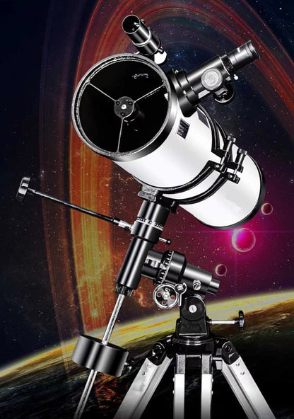 150/1400 mm 150/750 114/1000 Telescópio Astronômico Refletor 150EQ Observação planetária lunar Compre telescópio Acampamento ao ar livre