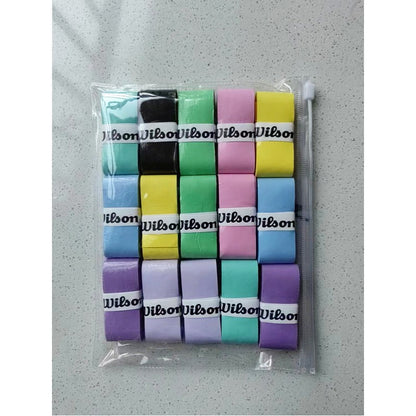 15 PEÇAS Overgrip Wilson para Raquete de Tênis Absorção de Suor Punho PU Raquete de Badminton Punho de Tênis Fita Adesiva Raquete de Padel