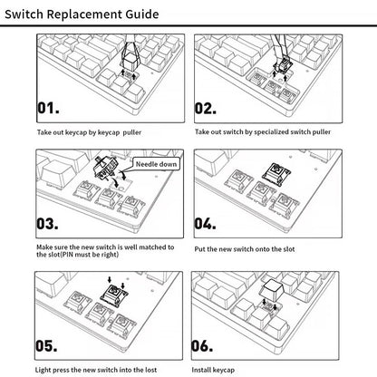 Switch Outemu Teclado Mecânico 3 Pinos Clicky Linear Tátil Silencioso RGB LED SMD Compatível com MX Switch para Jogos