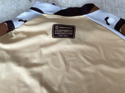 Hot Men's Surfing Shirt Nautical Diary Lycra Rashguard RIGHTTRACK For Surf Sportswear Beach UV Swimwear UPF50+ Clothes