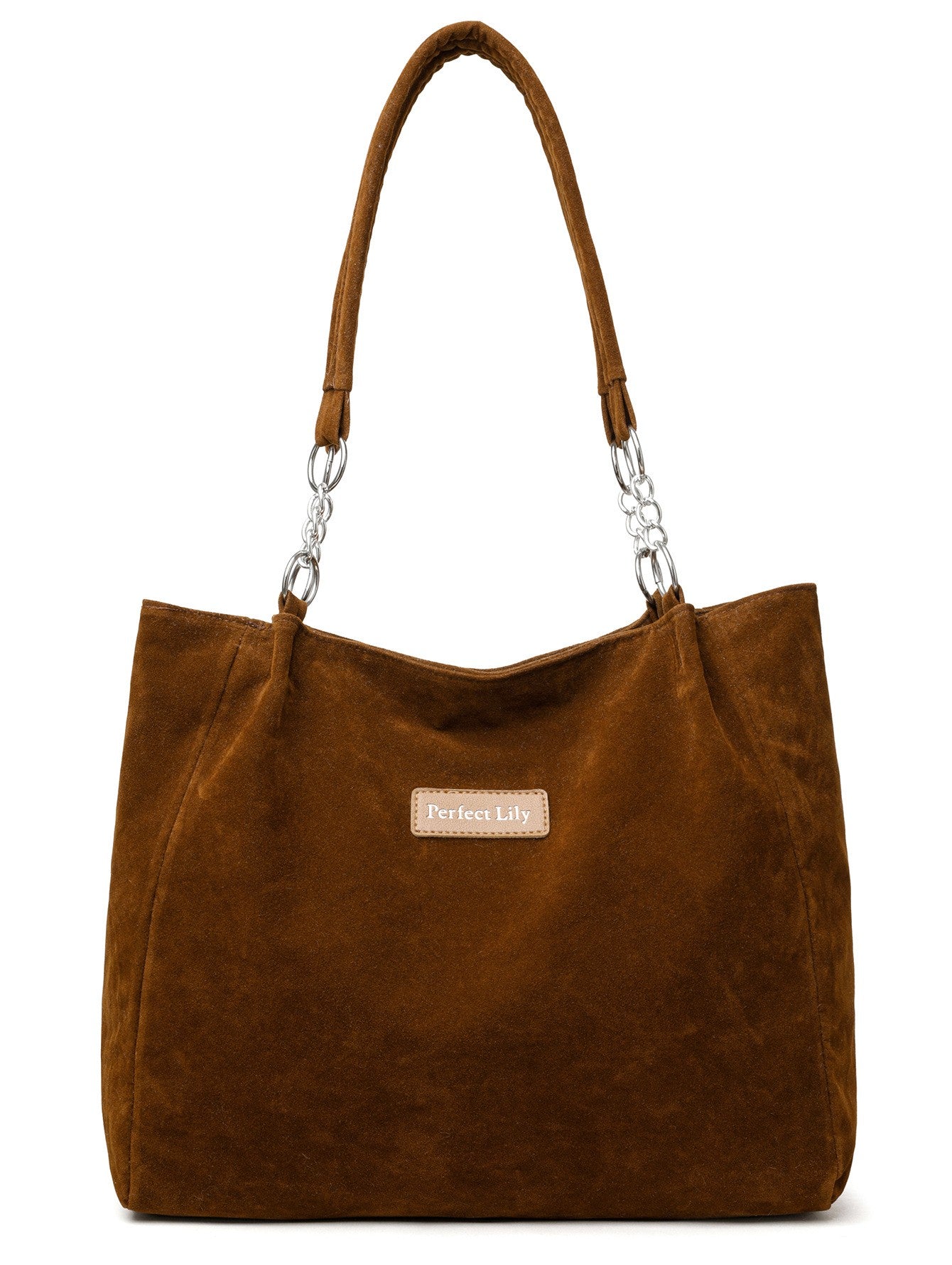 European American Autumn Winter Large Capacity Suede Women's Bag, Vintage Handbags Women Shoulder Bag, Retro Faux Suede Tote Bag