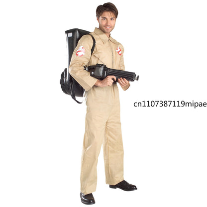 Men Kids Ghost busters Cosplay Costume Proton Pack Accessory Ghostbusters Boys Adult Women Jumpsuit Halloween Outfits Bodysuit