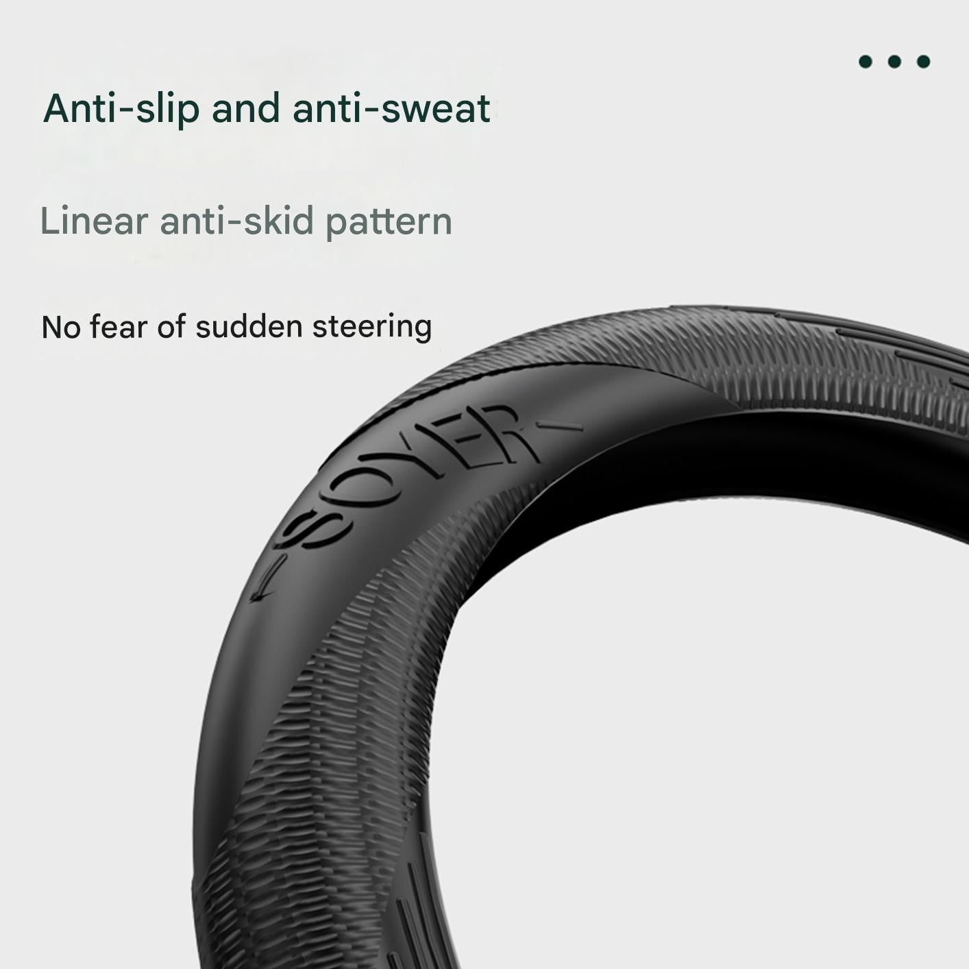 Capa de volante de silicone universal para carro redondo quatro estações
