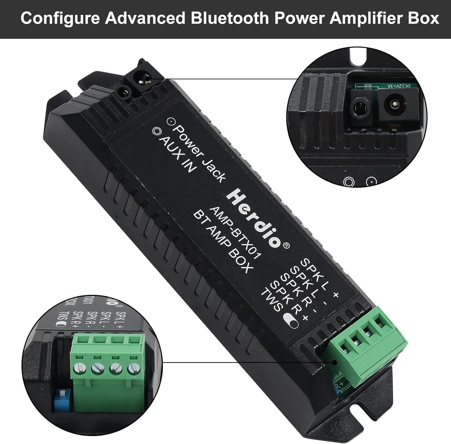 Alto-falantes Bluetooth marinhos à prova d'água Herdio 4" 100W para serviço pesado, montados em superfície para trailer, minicarregadeira, quadriciclo, UTV, RZR, carrinho de golfe