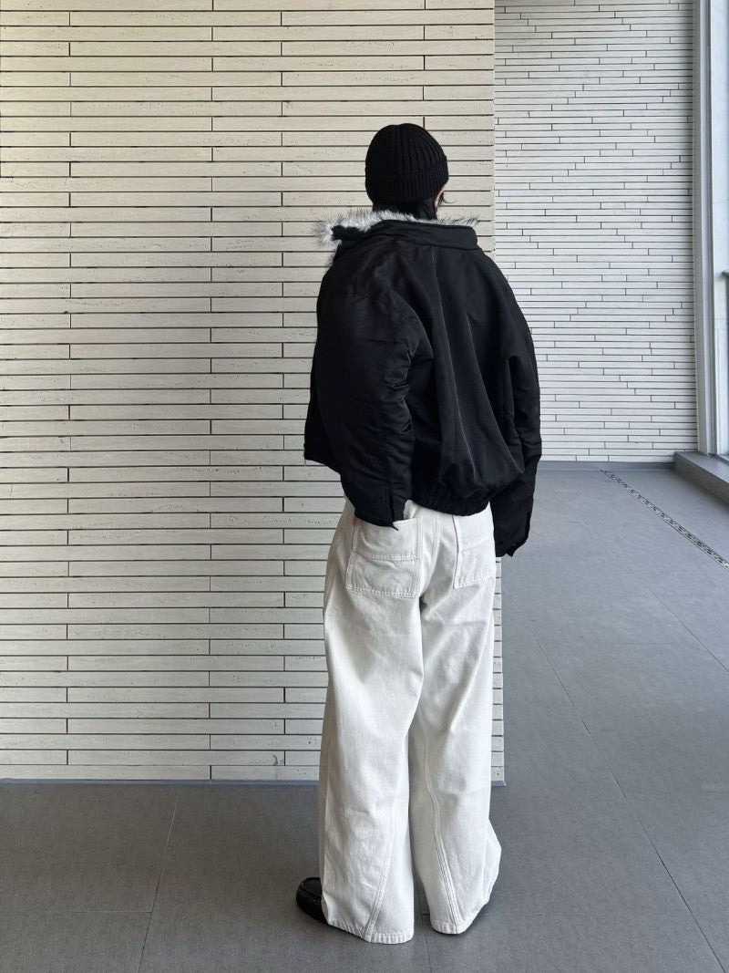 2025 Winter New Fashion Mountain Carving Imitation Wolf Fur Coat Men and Women Y2K Harajuku Hip-hop Pop Bomber Jacket Cleanfit