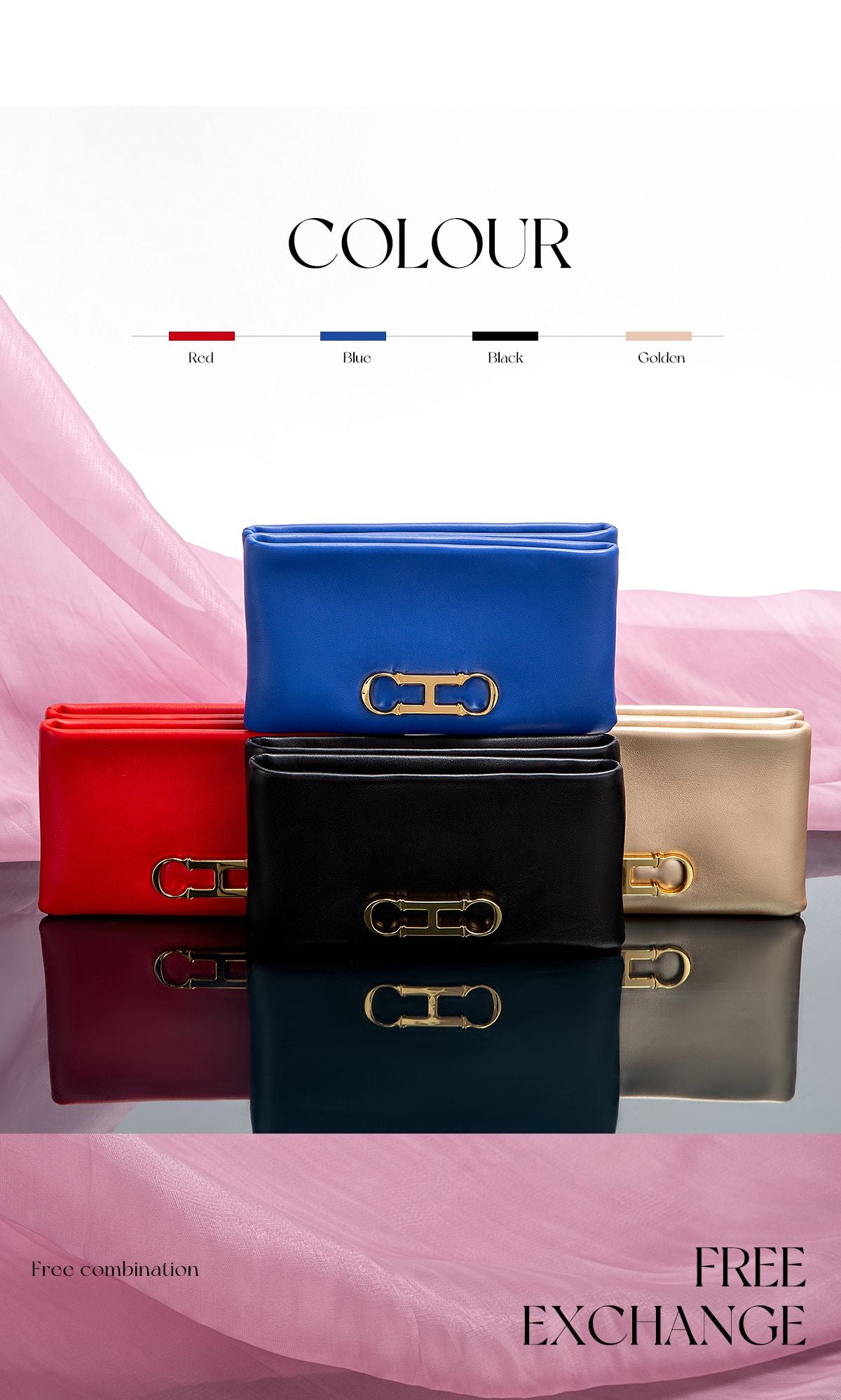 Fashionable Luxury Design 2024 Women's Solid Color Rectangular Handbag Business Party Letter Design Card Bag