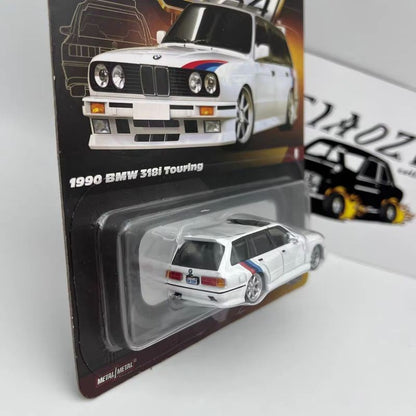 New In Stock Hot Wheels Model Car Elite 64 1990 Bmw 318i Touring Room Ornament Collectible Model Christmas New Year Gifts