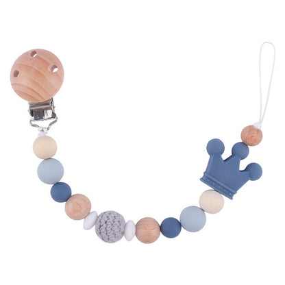 Baby Soother Nipple Clip Infant Dummy Holder Strap Pacifier Chain Silicone Beads for Baby Chew Toy Teether Teething BPA Free