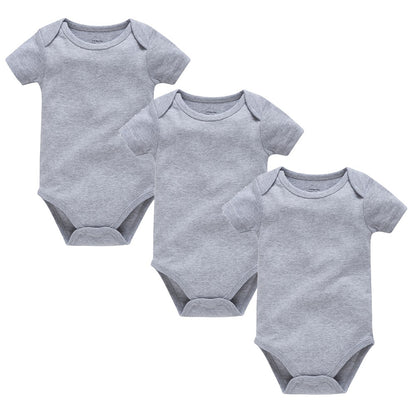 1/3Pcs Baby Boys Clothes 100%Cotton Solid Black Short Sleeve Blank Baby Bodysuits body bebe  Newborn Jumpsuit Plain 0-24 Months