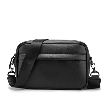 Fashion Luxury Men's Crossbody Bag Business PU Leather Shoulder Bags Men Solid Flap Messenger Bag Men Zipper Ipad Bag 2025 New