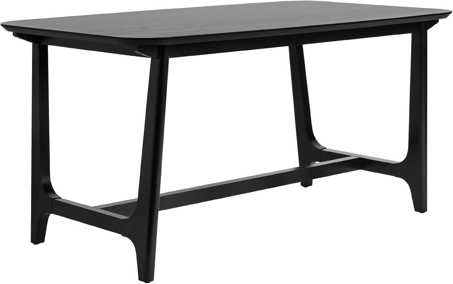 Mid-Century Modern Solid Wood Trestle Base Dining Table, 60 Inch