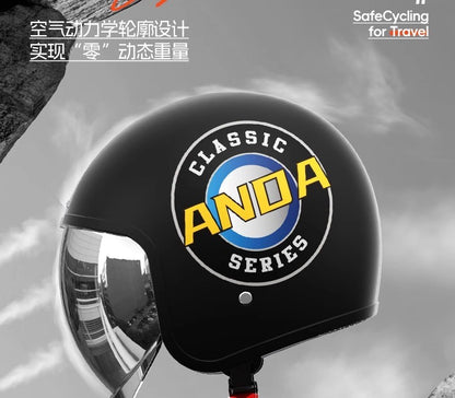 Capacete de motocicleta elétrica AD para homens e mulheres Certificação GB geral Capacete de carro a bateria Capacete meio-aberto de inverno quente
