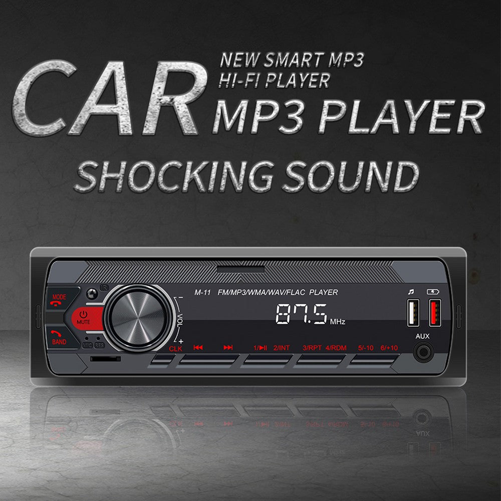 Podofo Car Audio Radio 1 Din MP3 Car Stereo Bluetooth FM AUX In USB Colorful Buttons APP Remote Control Car Multimedia Player