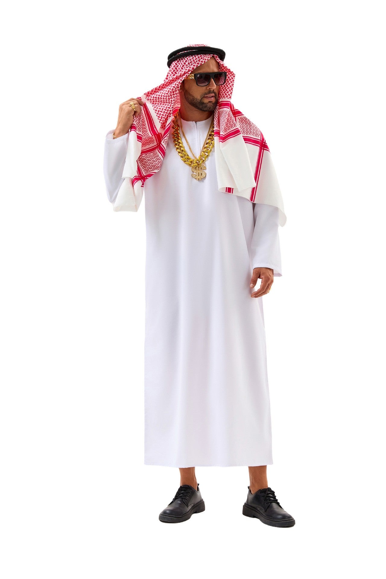 New Arab Emirate Costume Shepherd Rich Arab Prince Adult Role Playing Fantasia Halloween Carnival Costume Hot Selling