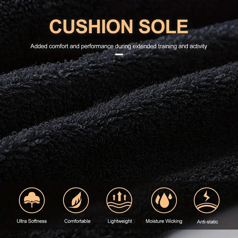 4 Pairs Men's Cotton Work Socks Cushioned Long Running Breathable Ankle Crew Socks  Casual Socks for Men Cycling socks