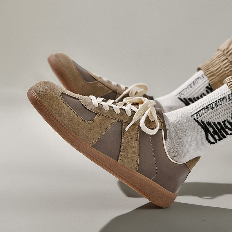 Leisure Walk Tenis Masculino Trainers Fashion Leather Men's Casual Shoes Lace Up  Simple Vulcanize Shoes Outdoor Male Sneakers