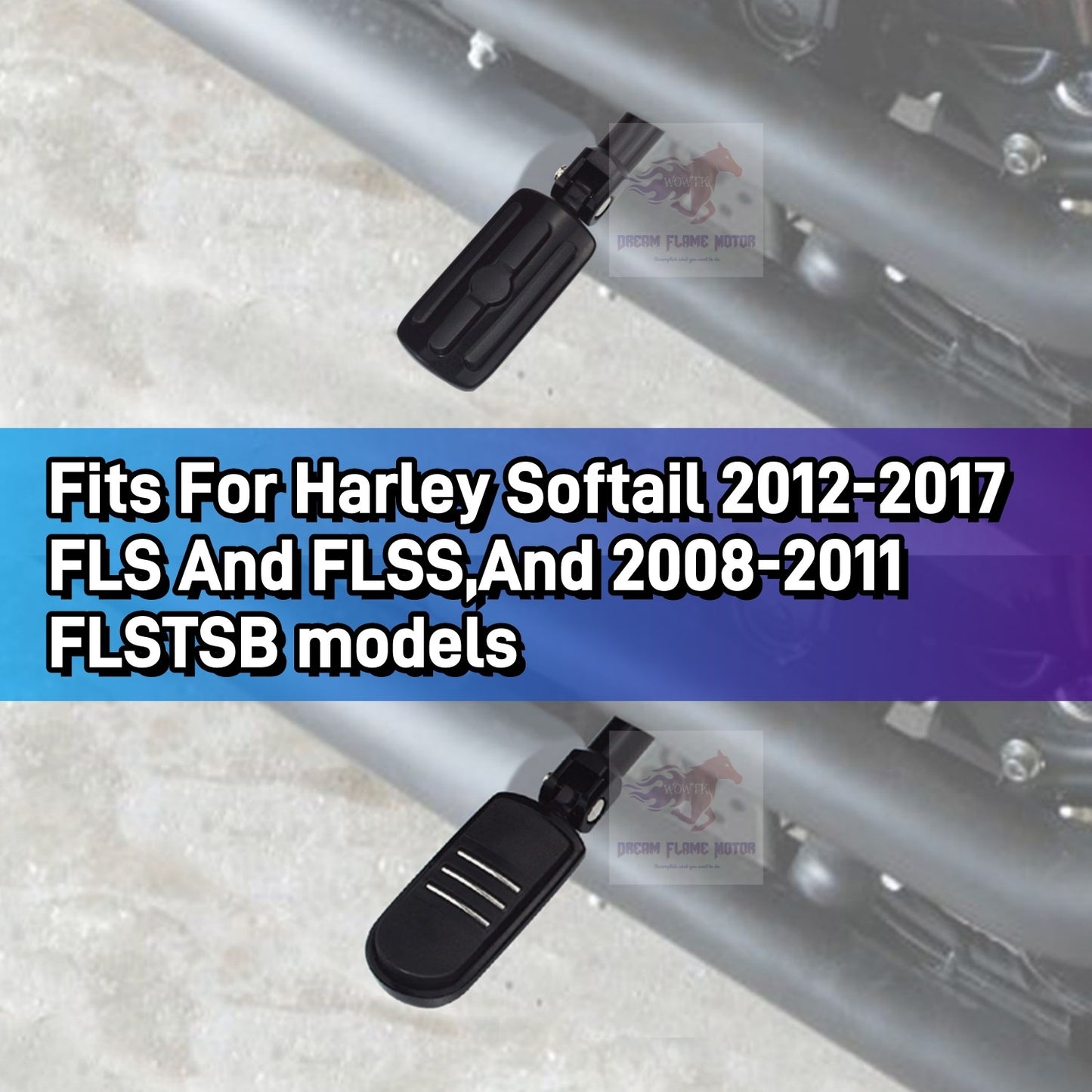 Kit de Suporte para Pedaleira Traseira de Passageiro para Motocicletas Harley Davidson Cross Bones FLSTSB 08-11 Softail Slim FLS FLSS 12-17