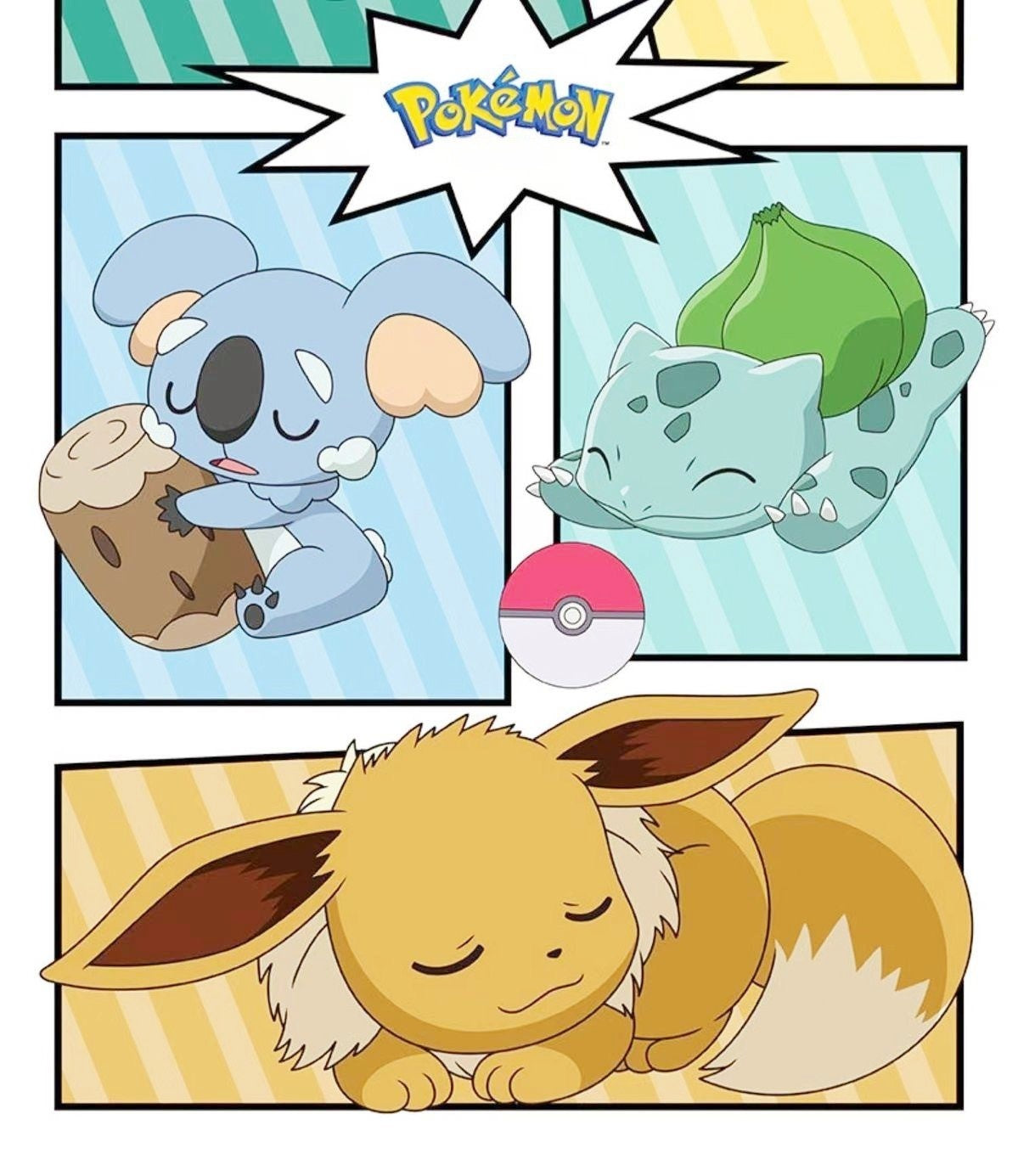 6 Pcs Anime Pokemon Model Kit Characters Figure Starry Dream Pikachu Eevee Series Car Interior Hand Sleeping Position Toys Gifts