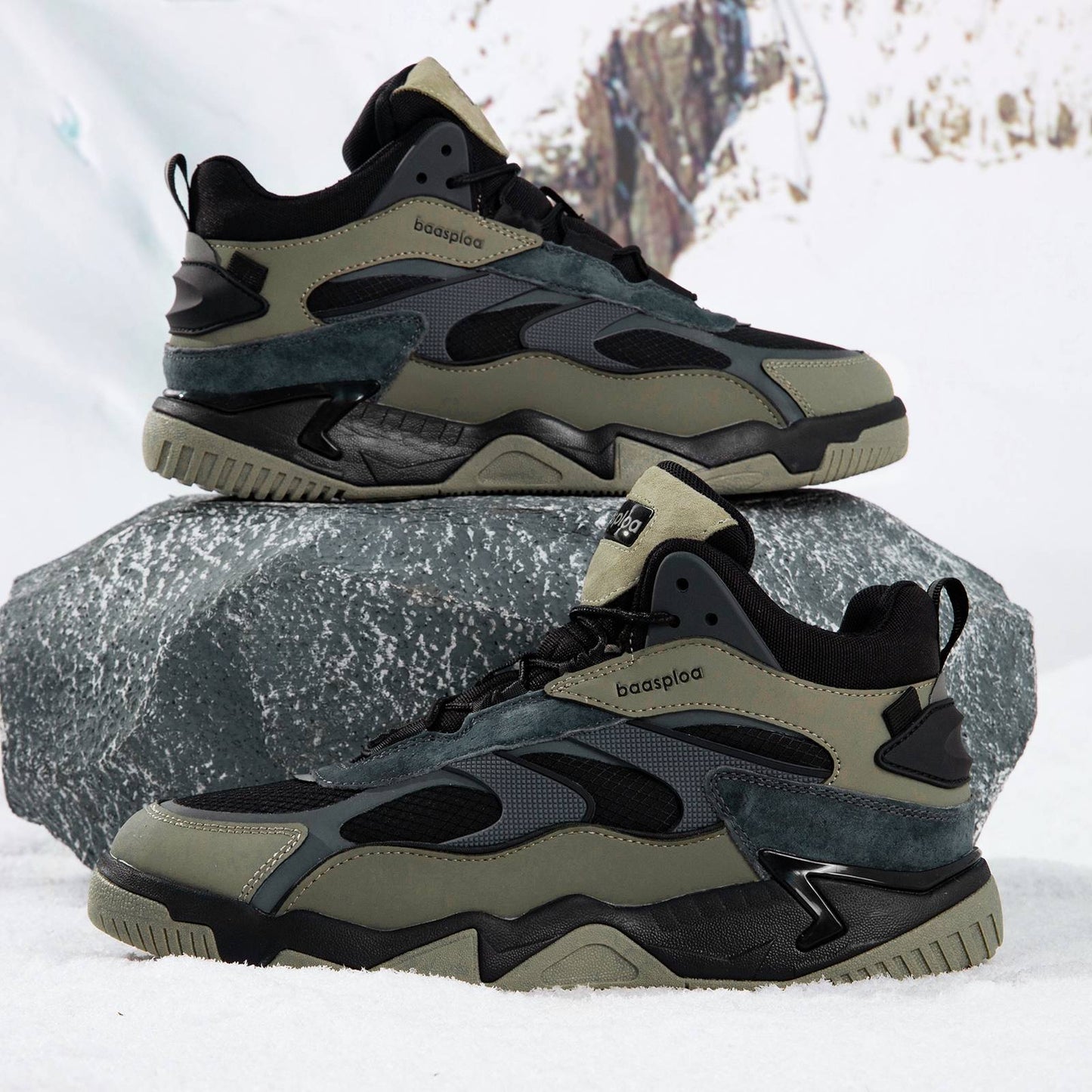 Baasploa New Men's Shoes Outdoors Walking Sneakers Waterproof Shoes Comfort Tenis for Men Non-Slip