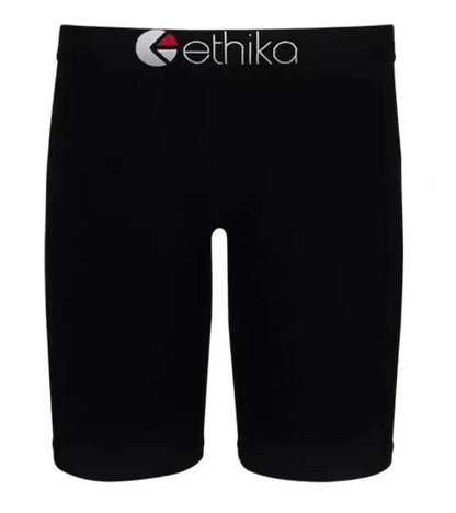 ETHIKA Men'S Underwear Solid Color 100% Cotton Breathable Underware Casual Men Boxer Briefs Shorts Sweatpants Black Plus Size