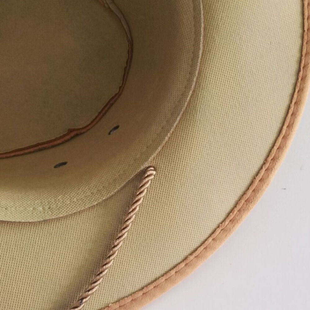 Wide Brim Western Cowboy Hat Knight Hat Climbing Hat Summer Sun Hat Sun Protection Cap Beach Cap Sunscreen Cap Woman/Female