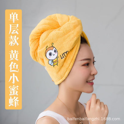 Hair Towel Women Girl's Magic Microfiber Shower Dry Hair Cap Bath Hats Bathroom Quick Drying Soft for Lady Turban Head