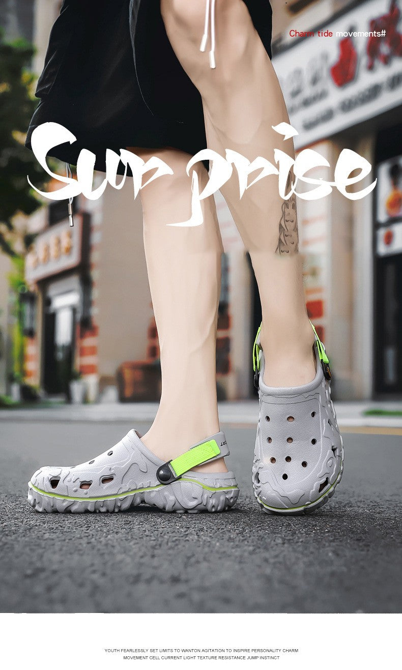 2025 Summer New Breathable Soft-Sole Outdoor Sports Sandals  Versatile Casual Two-Way Trendy Sandals