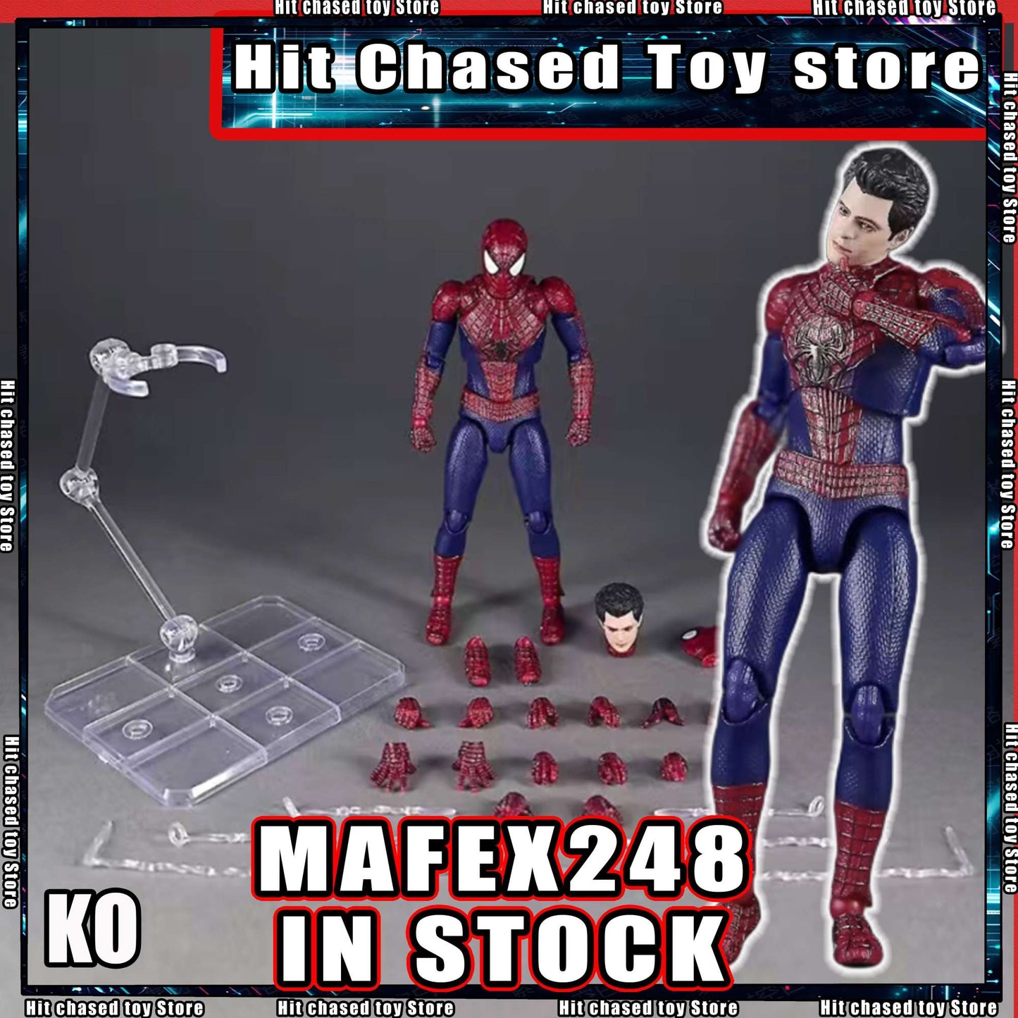Em estoque Ko Mafex 248 The Amazing Spider Man Bonecos de Ação Marvel Andrew Garfield Estatueta Modelo Brinquedo Infantil Presentes