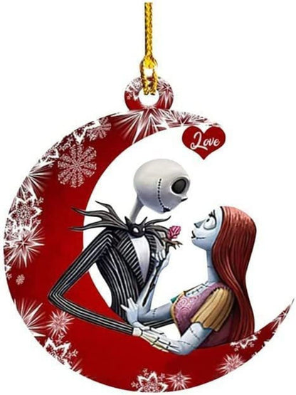 Disney Anime O Estranho Mundo de Jack Jack Skellington Decoração de Carro Árvore de Natal Desenho Animado Moda Tendência Pingente Presentes
