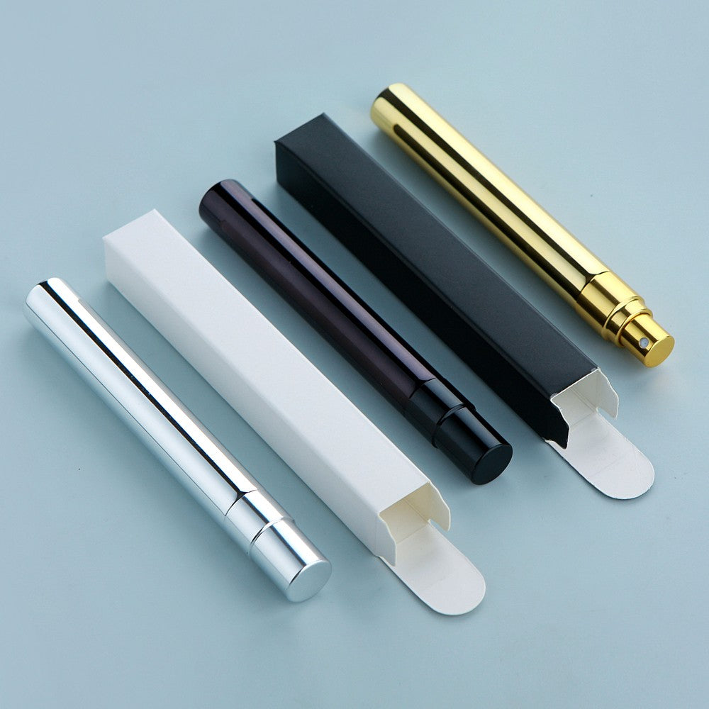 50pcs/Lot Perfume Bottle With Box Electroplated Spray Bottles Atomizer Parfum With Square Package Box Print LOGO Pay Extra