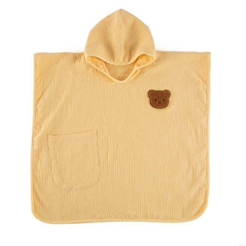 E06F Baby Hooded Bath Towel Ultra-absorbent 4 Layers Soft Cotton Bathrobe Blanket Sleepwear Children Clothing Infant Poncho-