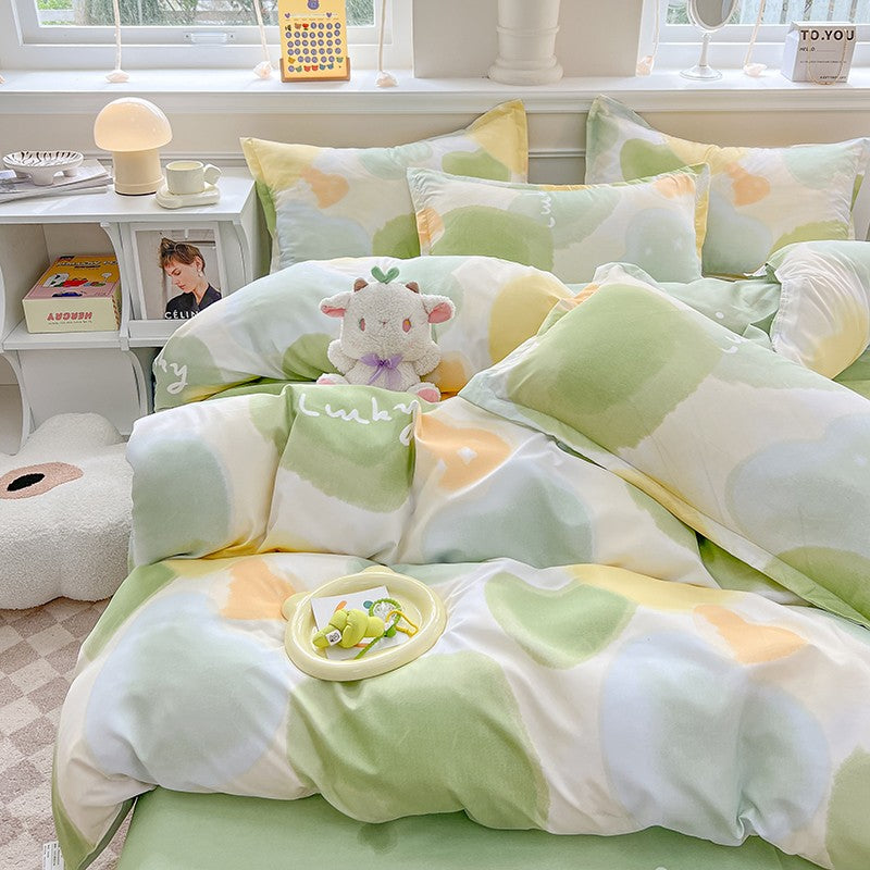 3pcs printed duvet set (1* duvet set + 2 * pillowcase, no core), bedding set, soft and comfortable, all-season