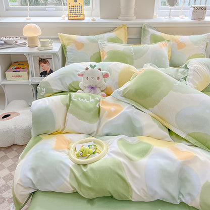 3pcs printed duvet set (1* duvet set + 2 * pillowcase, no core), bedding set, soft and comfortable, all-season