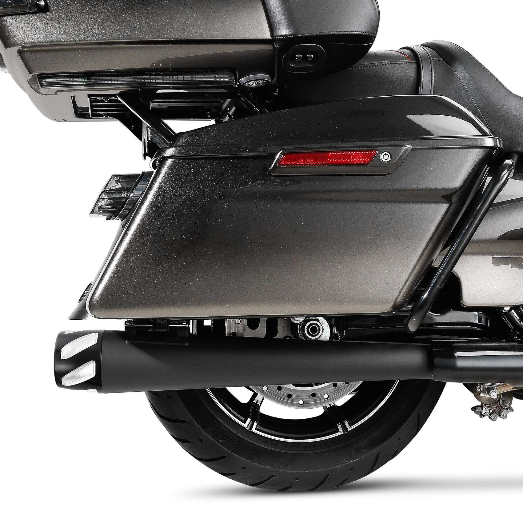 Motorcycle 4" Slip-on Mufflers Exhaust Pipes For Harley Touring Electra Street Glide 1995-2016