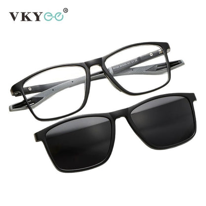VICKY New Magnetic Clip-On Polarized Sunglasses Men Driving Night Vision Anti Blue Light Reading Glasses Women Prescription 3310