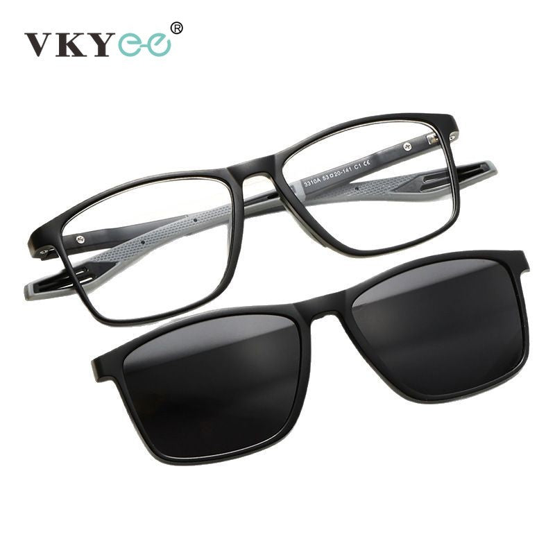 VICKY New Magnetic Clip-On Polarized Sunglasses Men Driving Night Vision Anti Blue Light Reading Glasses Women Prescription 3310