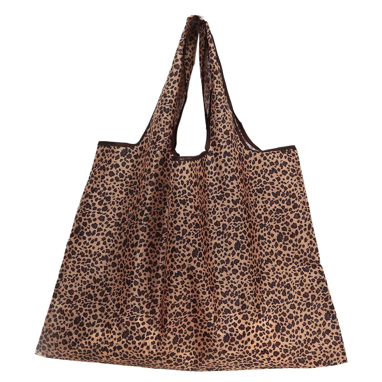 Grocery Tote Bags Leopard Floral Printed Large Capacity Folding Bag for Shopping Environment Grocery Storage Bag Recycle Use