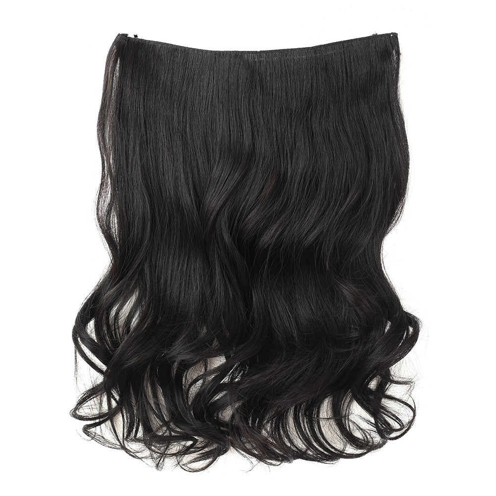 Fio Invisível em Apliques de Cabelo Sintético Ondulado 2 Presilhas em Apliques de Cabelo 45cm Fio de Nylon Peça de Cabelo Sintético para Mulheres