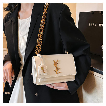 High quality women's bag crossbody bag large capacity texture single shoulder small square bag chain commuting phone bag