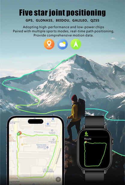 2025 New Military Dual-band GNSS GPS Smart Watch Men Compass 10ATM Waterproof Bluetooth Call Heart rate Sports Smart Watch Women