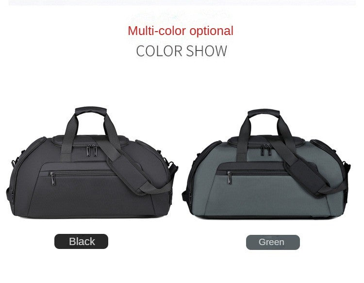 Custom logo large capacity travel bag for men waterproof sports outdoor travel bag print name hand luggage backpack with shoes