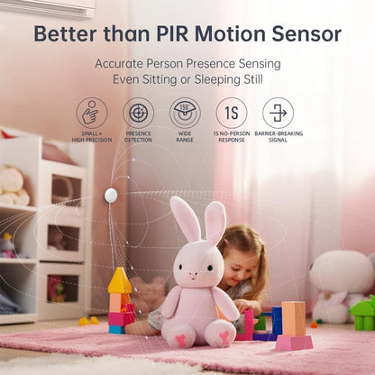LinknLink Smart Home Bridge Sensor de Presença de Emoções, Sensor de Movimento Inteligente WiFi com Radar mmWave, IR, Funciona com Alexa e Google Home
