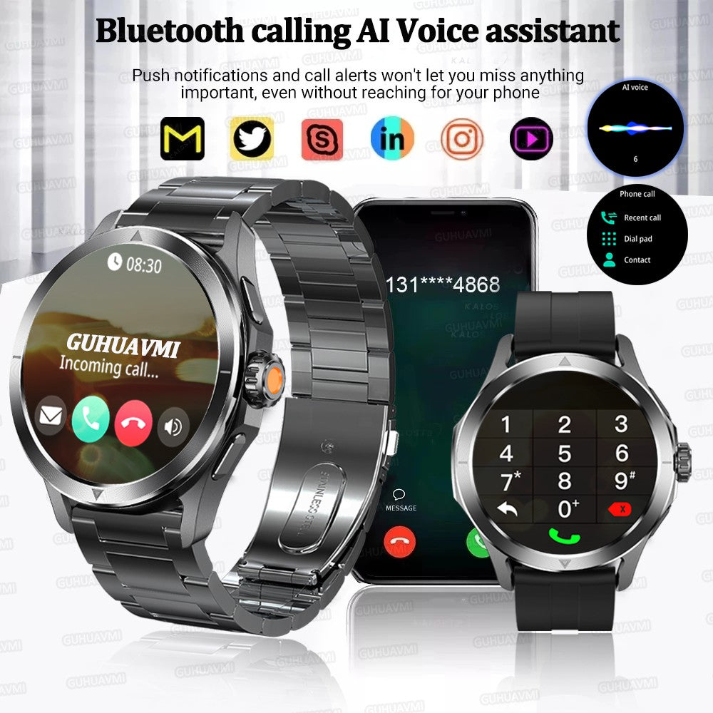 Novo Para Xiaomi S4 Ultra Outdoor Sports Smart Watch Masculino 1,53 polegadas AMOLED NFC GPS Bússola Frequência cardíaca À prova d'água Chamada BT Smartwatch