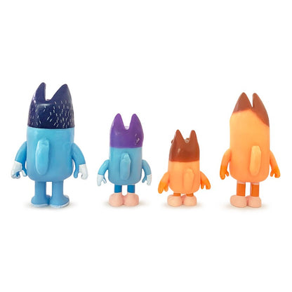Bluey e Bingo Série Família Anime Modelo de Bonecos de Ação Desenhos Animados Mini Bonecos de PVC Enfeites Presente de Brinquedos de Decoração de Aniversário Infantil