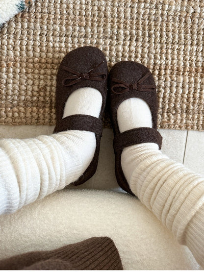 Autumn Woolen Fabric Women Flats Shoes Fashion Shoes Ladies Comfort Outdoor Warm Cotton Fur Shoes