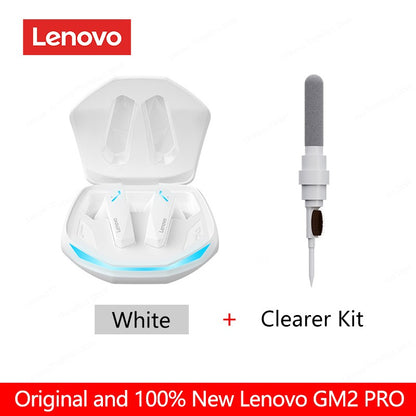 Fone de Ouvido Original Lenovo GM2 Pro Bluetooth 5.3 Sem Fio para Jogos com Baixa Latência Chamada HD Fones de Ouvido com Modo Duplo e Microfone GM2Pro