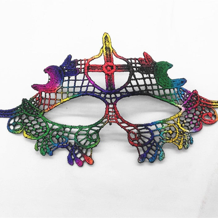 Women Sexy Hollow Lace Masquerade Gold Black Face Mask Princess Party Cosplay Prom Props Costume Nightclub Queen Eye Mask Exotic